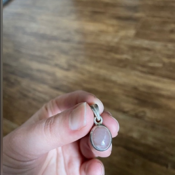 Pink tourmaline silver pendant - Picture 2 of 2